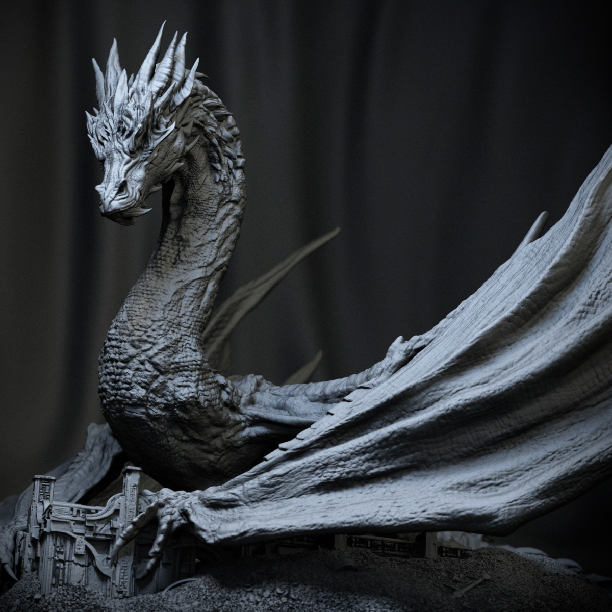 Dragón Smaug sentado