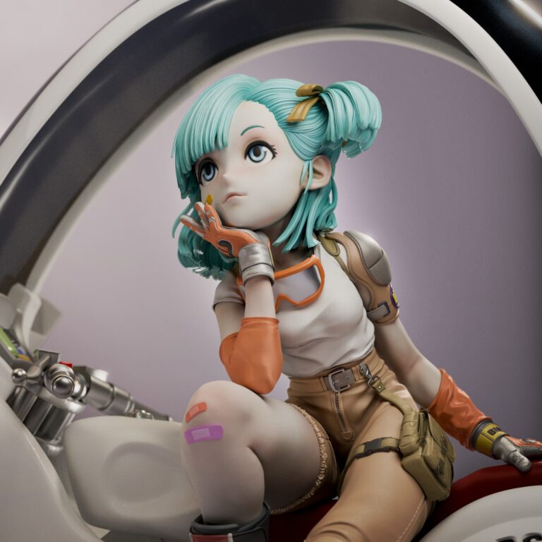 Bulma STL Diorama - Dragon Ball