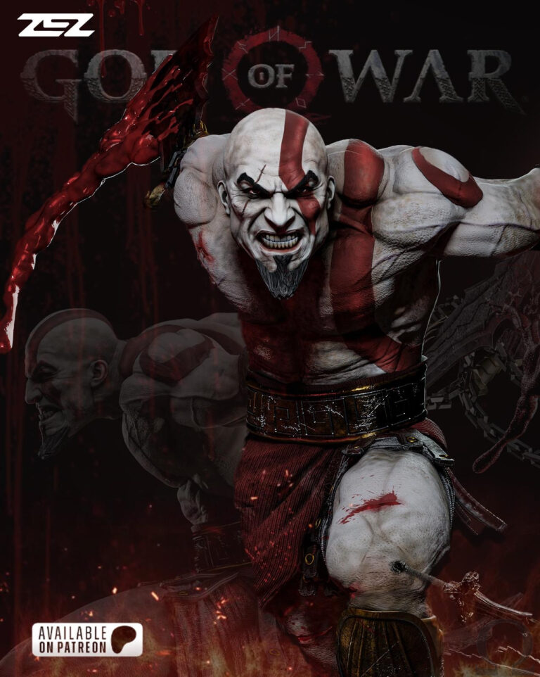Kratos sonriendo