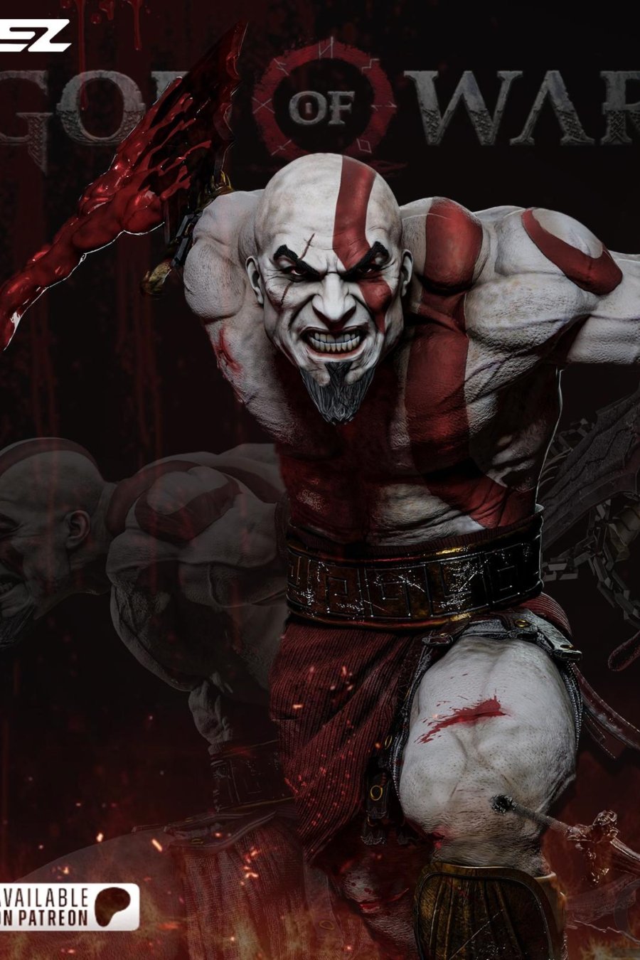 Kratos sonriendo