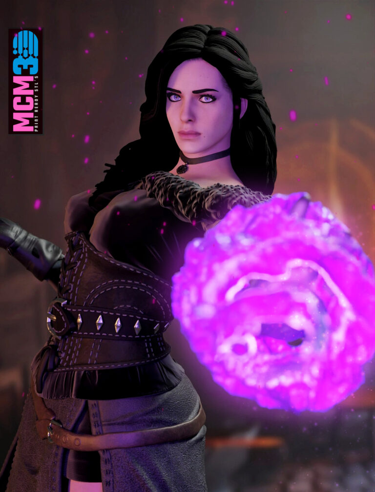 Yennefer usando magia de frente