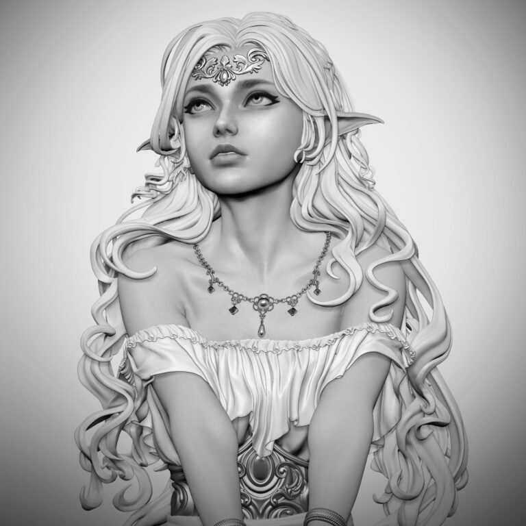 Princesa Elfa - Fantasy - STL Files - STL Forge