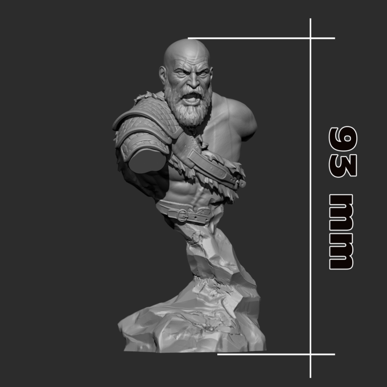Kratos + Busto - God of War - STL Files - STL Forge