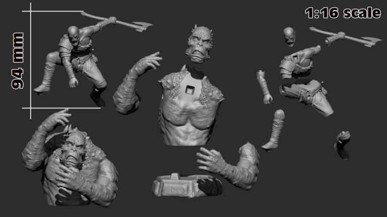 Kratos + Busto - God of War - STL Files - STL Forge