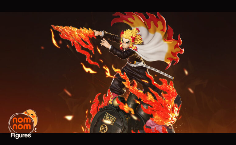 Rengoku con llamas