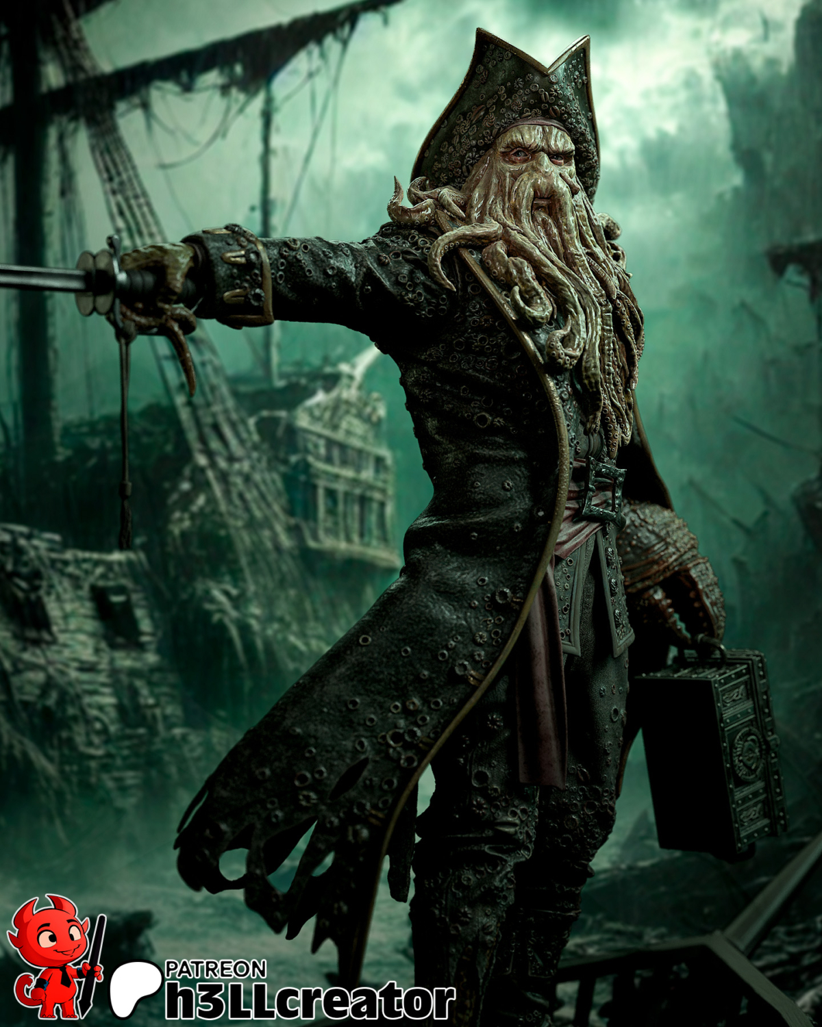 Davy Jones de costado