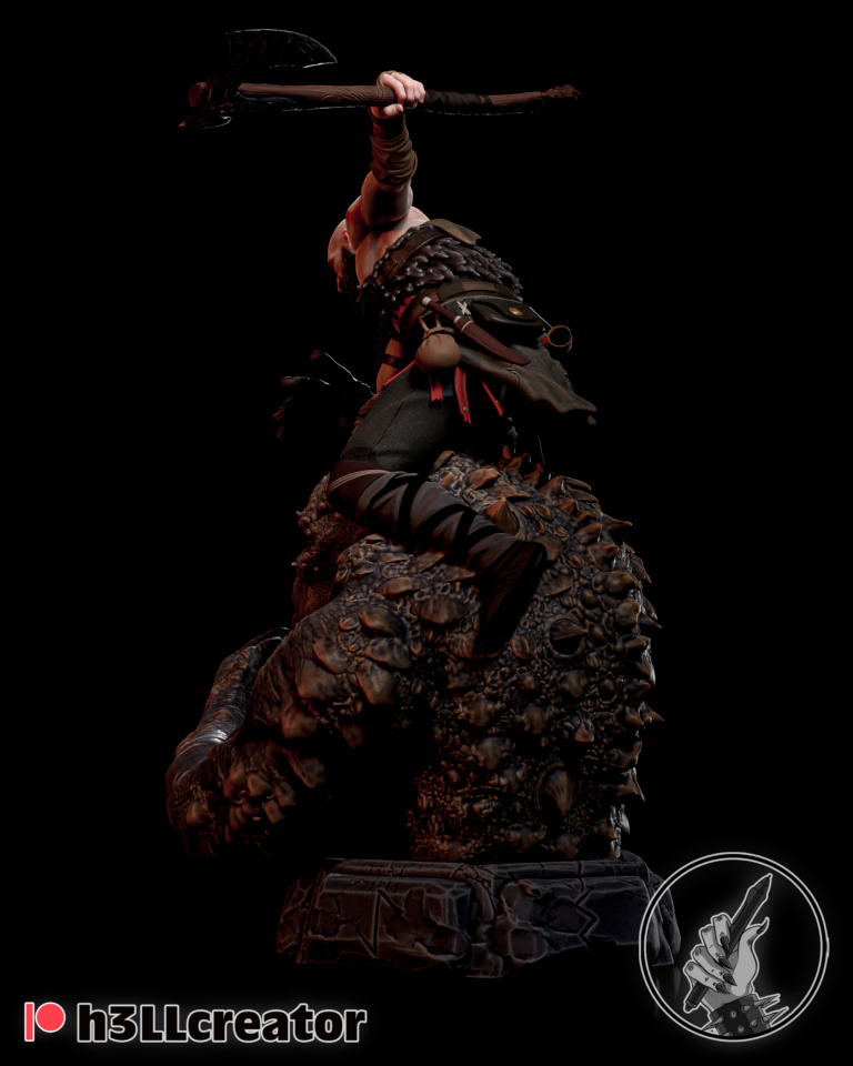 Kratos + Busto - God of War - STL Files - STL Forge