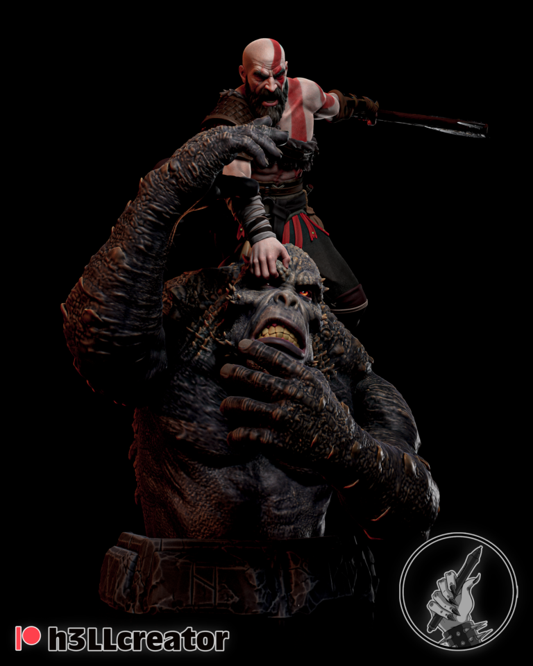 Kratos luchando