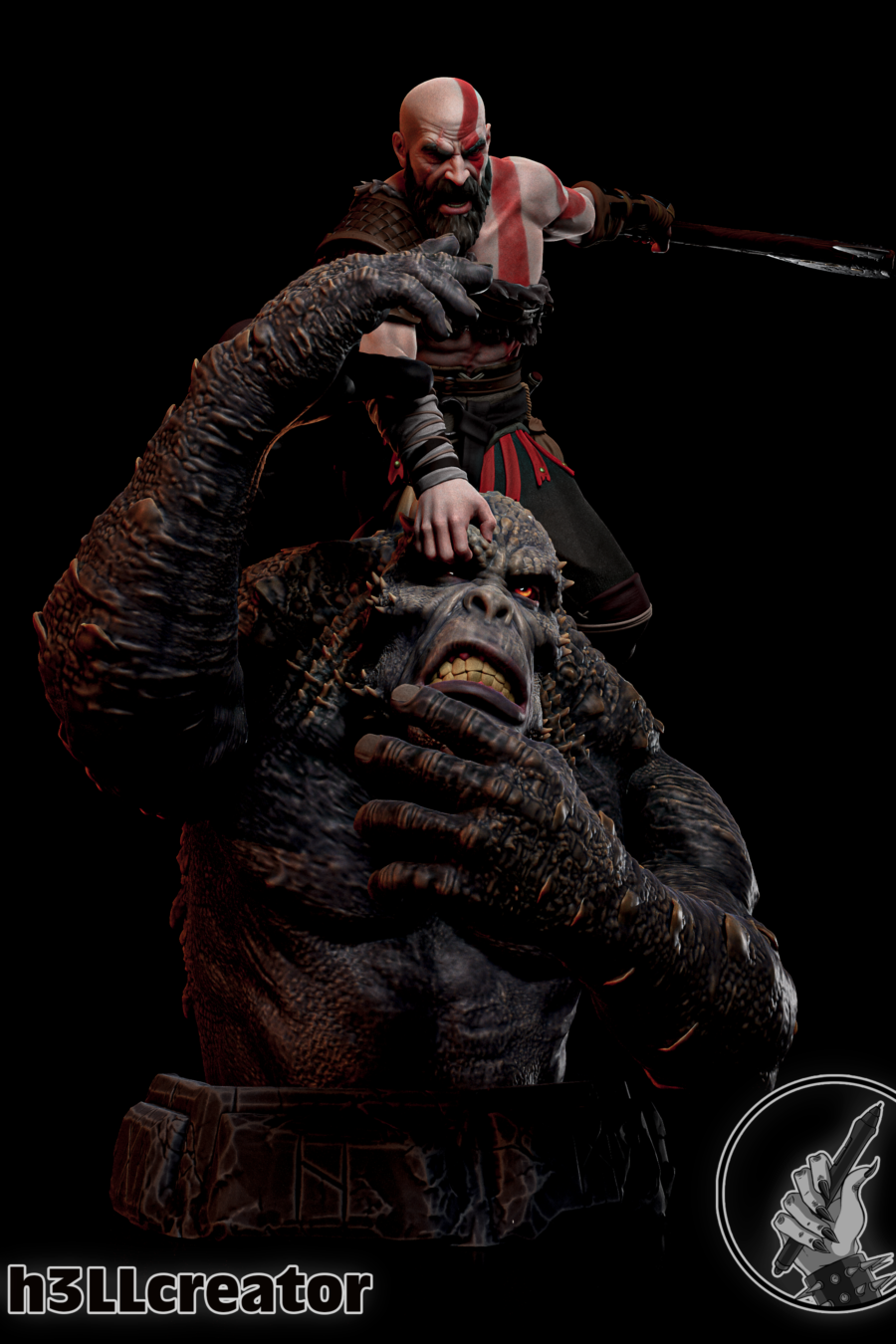 Kratos luchando