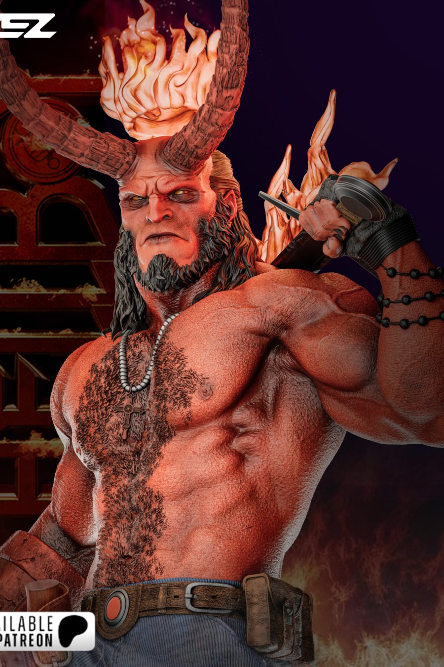 Hellboy Mitad Cuerpo
