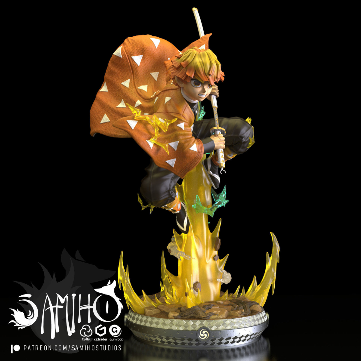 Zenitsu con truenos