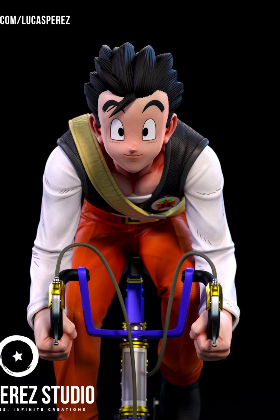 Gohan Adolescente en bicicleta