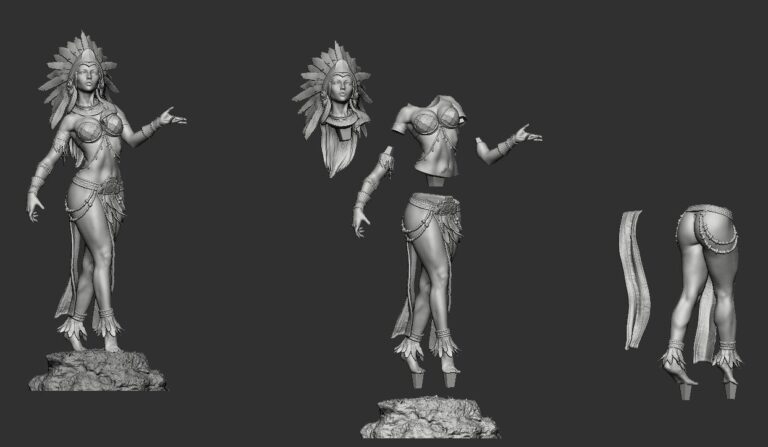 Diosa Azteca - Fantasy - STL Forge
