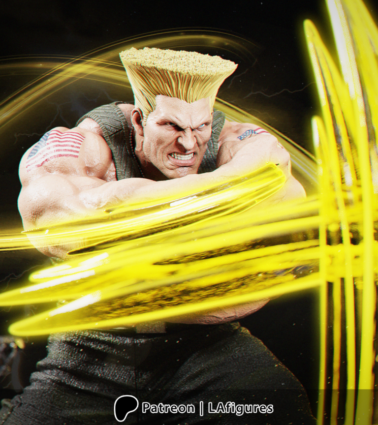 Guile usando sus habilidades