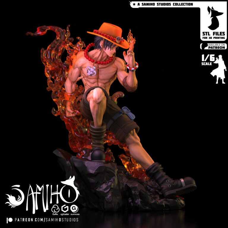 Portgas D. Ace - One Piece - STL Files - STL Forge