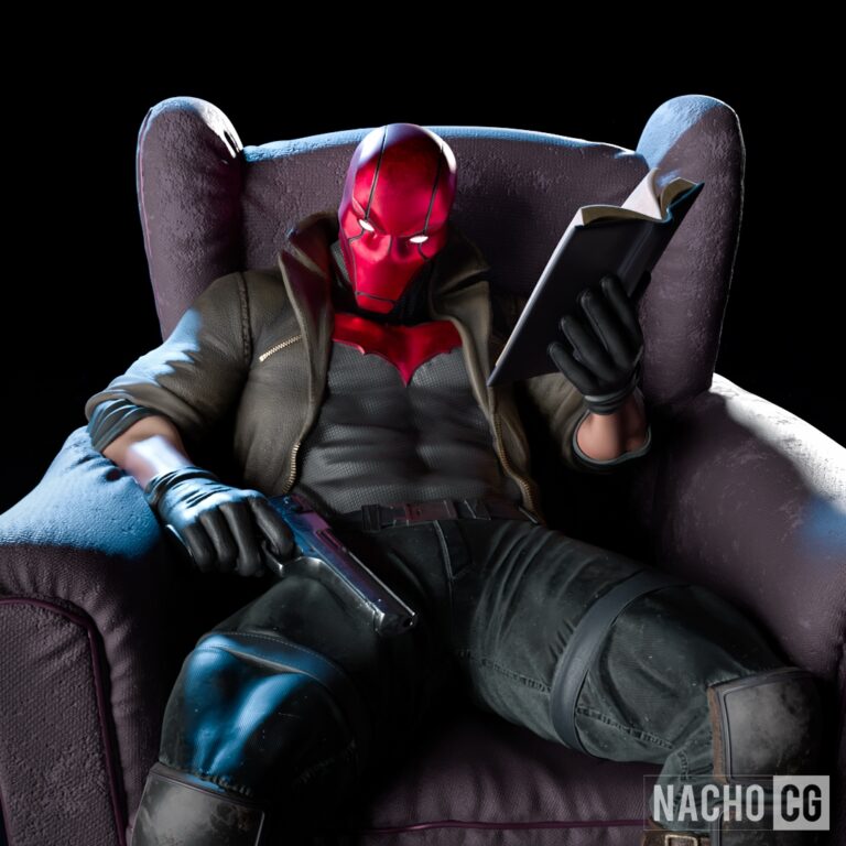 Red Hood sobre sillón