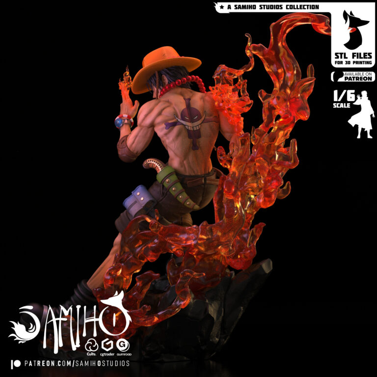 Portgas D. Ace - One Piece - STL Files - STL Forge