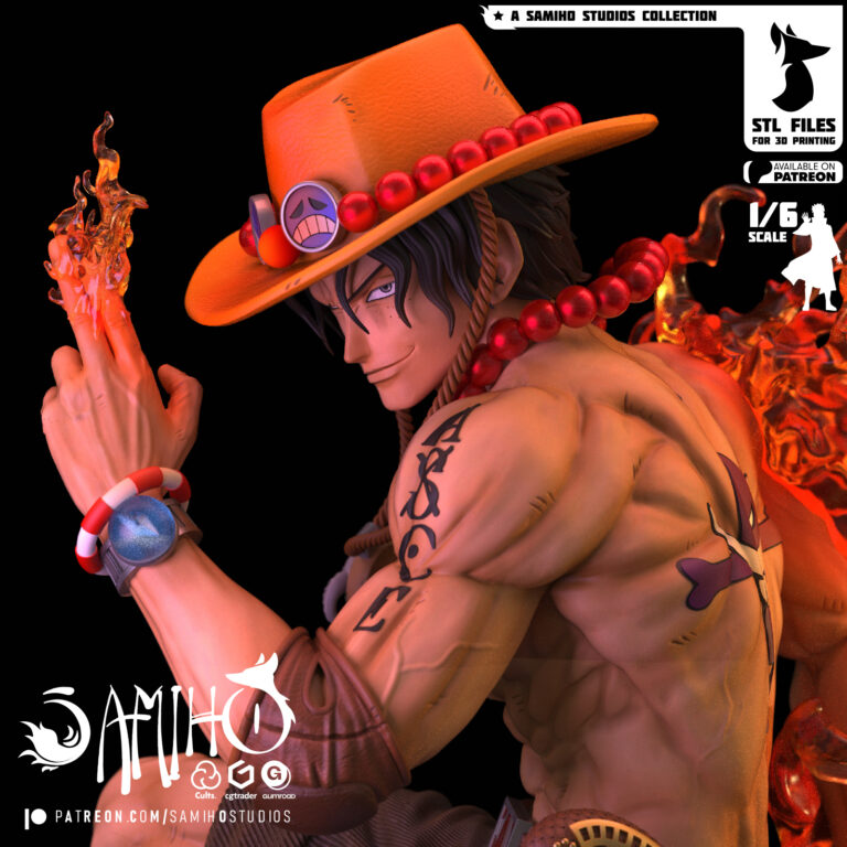 Portgas D. Ace - One Piece - STL Files - STL Forge