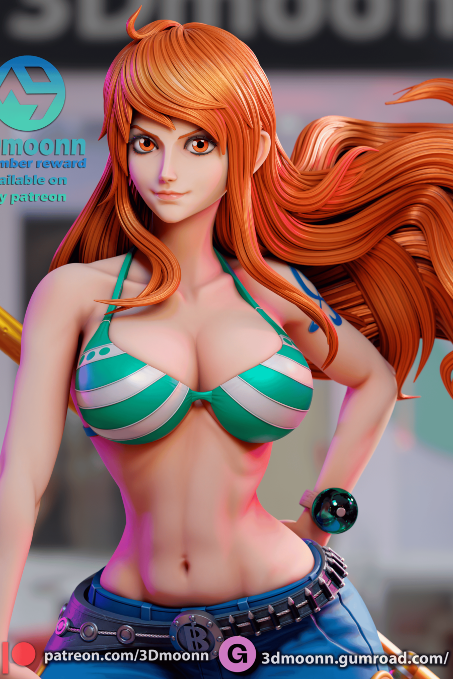 Nami cuerpo a la mitad