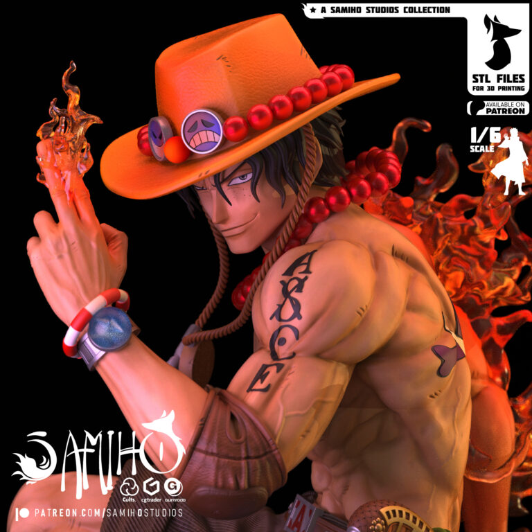 Portgas D. Ace - One Piece - STL Files - STL Forge