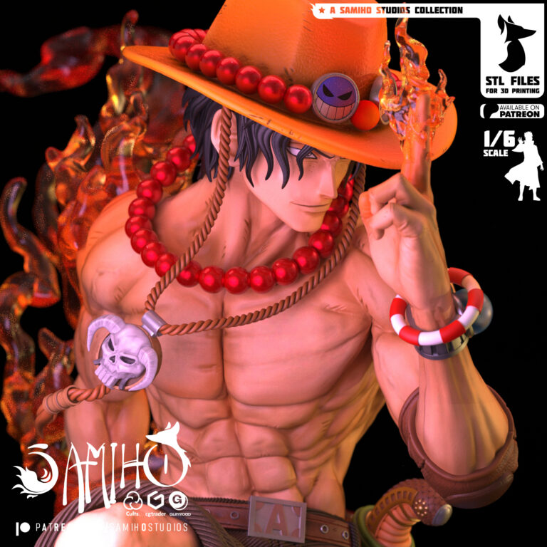 Portgas D. Ace - One Piece - STL Files - STL Forge