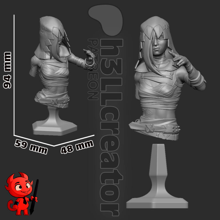 Jinx Arcane + Busto - League of Legends - STL Files - STL Forge