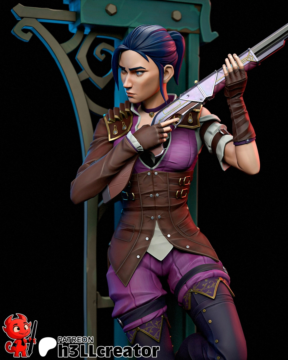 Caitlyn apoyada en muro