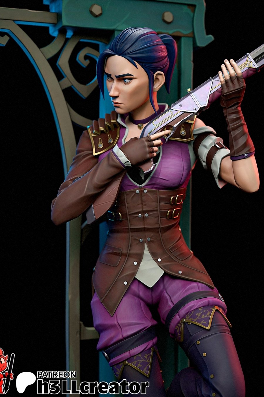 Caitlyn apoyada en muro