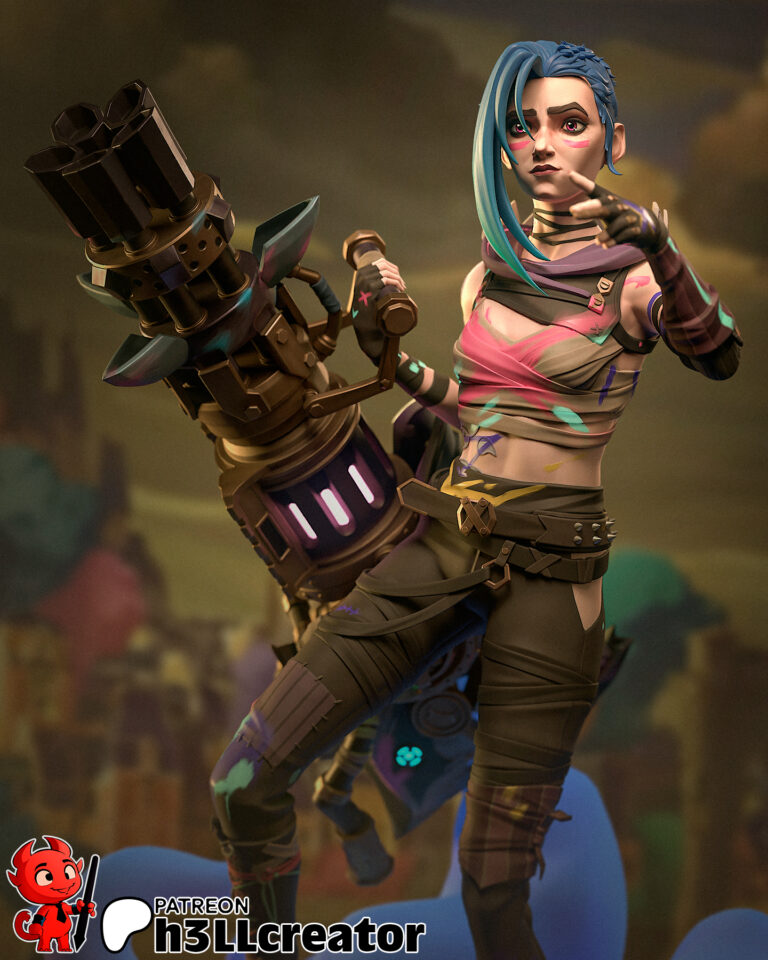 Jinx Arcane + Busto - League of Legends - STL Files - STL Forge