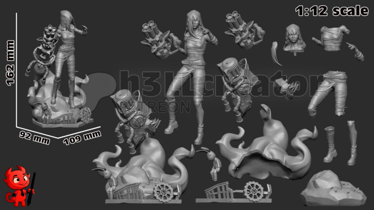 Jinx Arcane + Busto - League of Legends - STL Files - STL Forge