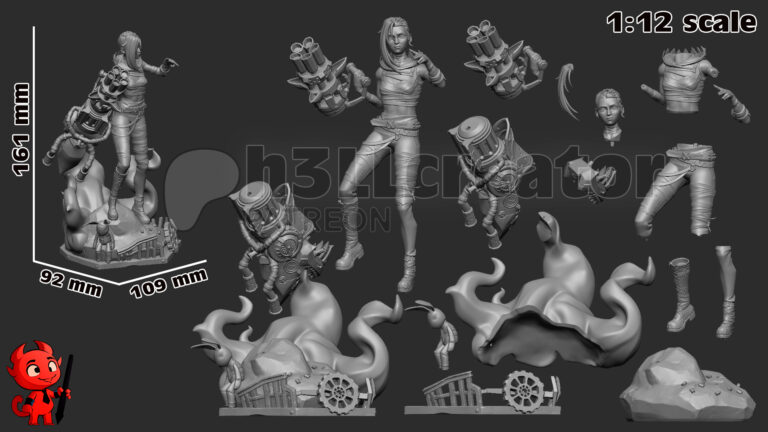 Jinx Arcane + Busto - League of Legends - STL Files - STL Forge