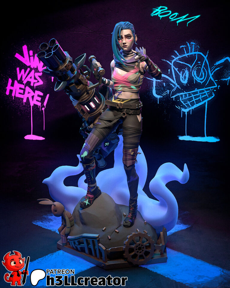 Jinx Arcane + Busto - League of Legends - STL Files - STL Forge