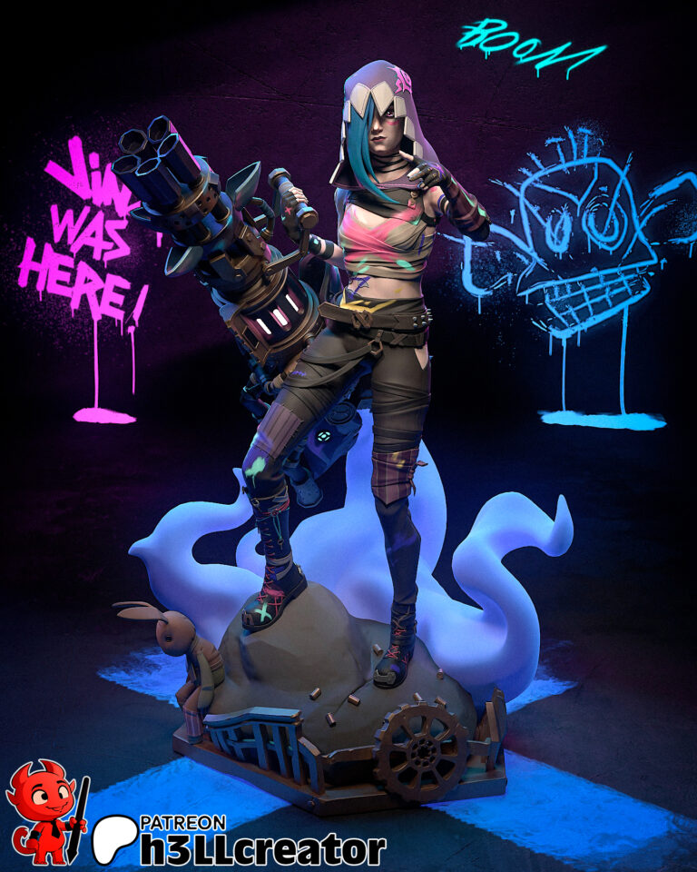 Jinx Arcane + Busto - League of Legends - STL Files - STL Forge