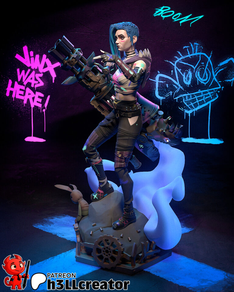 Jinx Arcane + Busto - League of Legends - STL Files - STL Forge