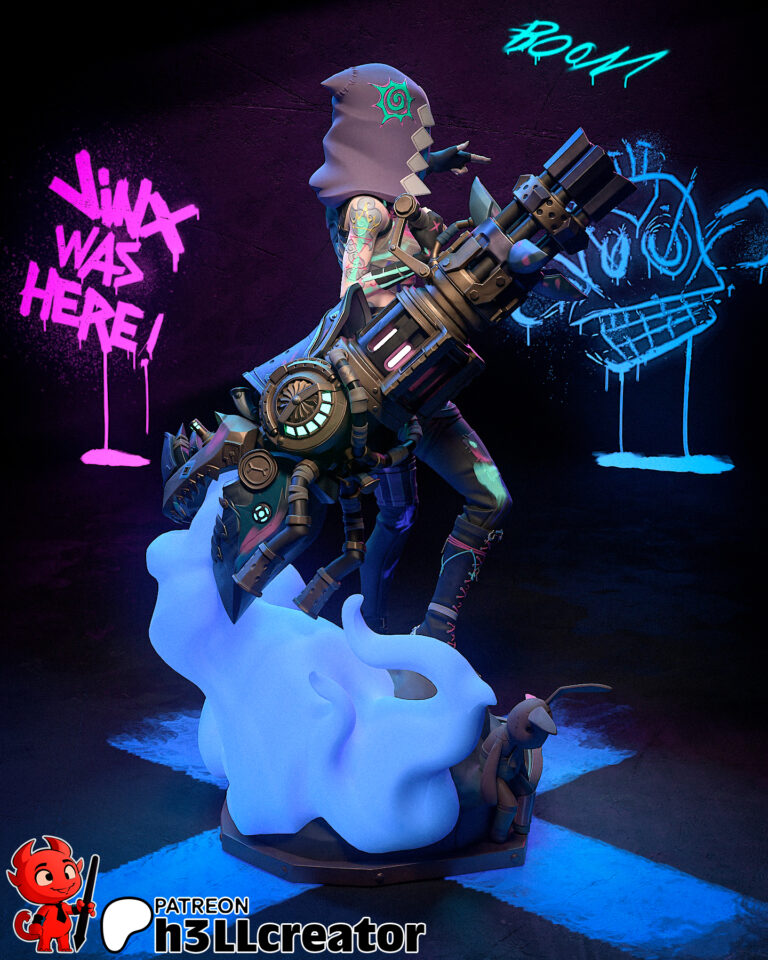 Jinx Arcane + Busto - League of Legends - STL Files - STL Forge