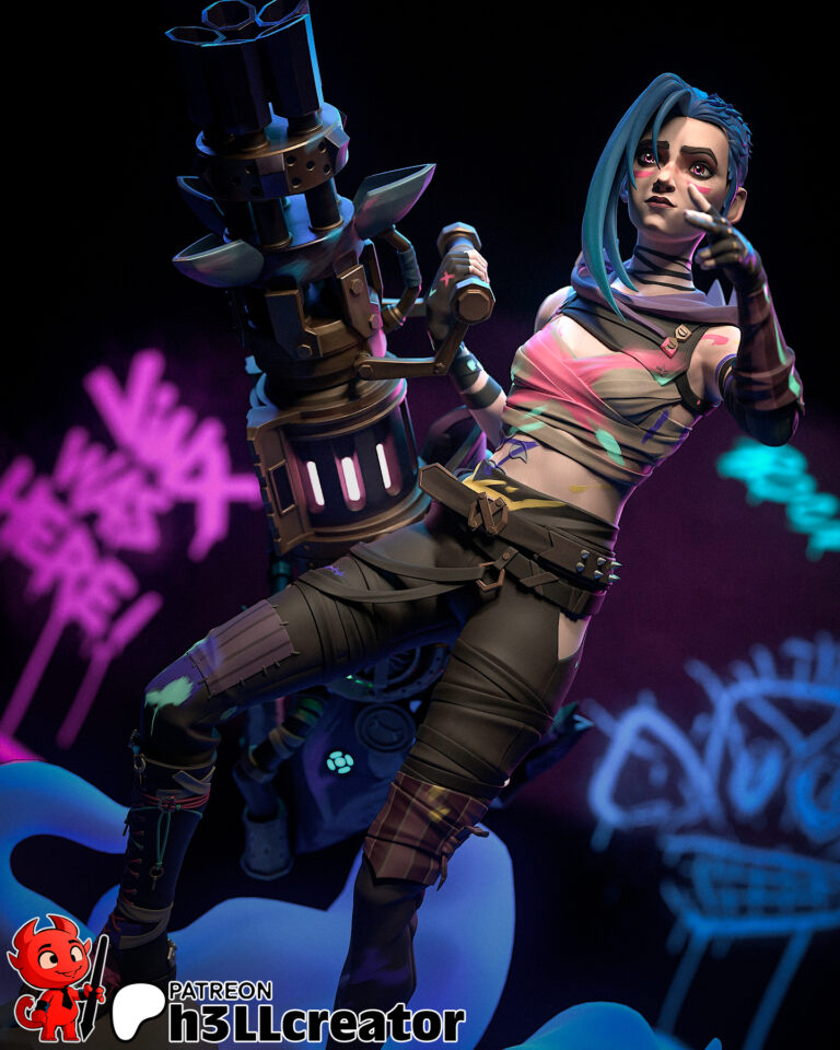 Jinx Arcane + Busto - League of Legends - STL Files - STL Forge