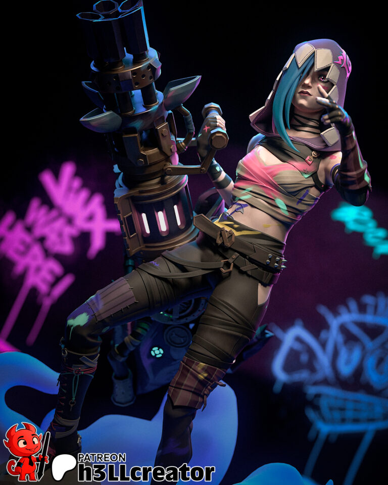 Jinx Arcane + Busto - League of Legends - STL Files - STL Forge