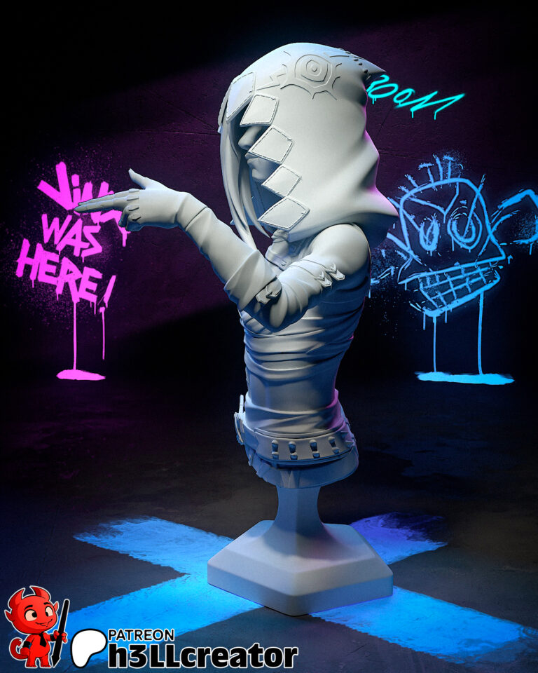 Jinx Arcane + Busto - League of Legends - STL Files - STL Forge