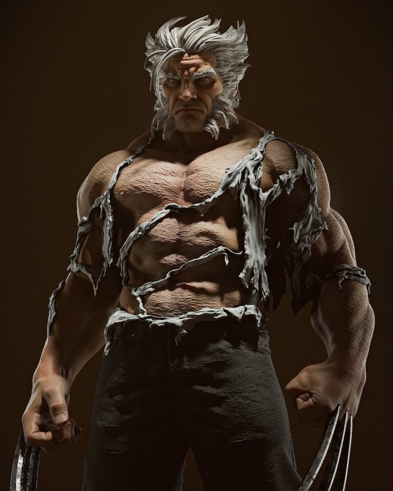 Wolverine Logan Viejo con polera rota