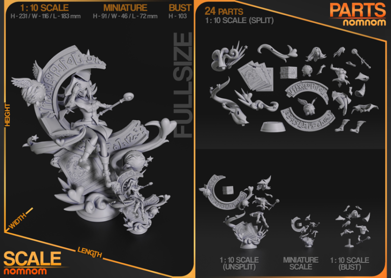Maga Oscura + Busto - Yu Gi Oh! - STL Files - STL Forge