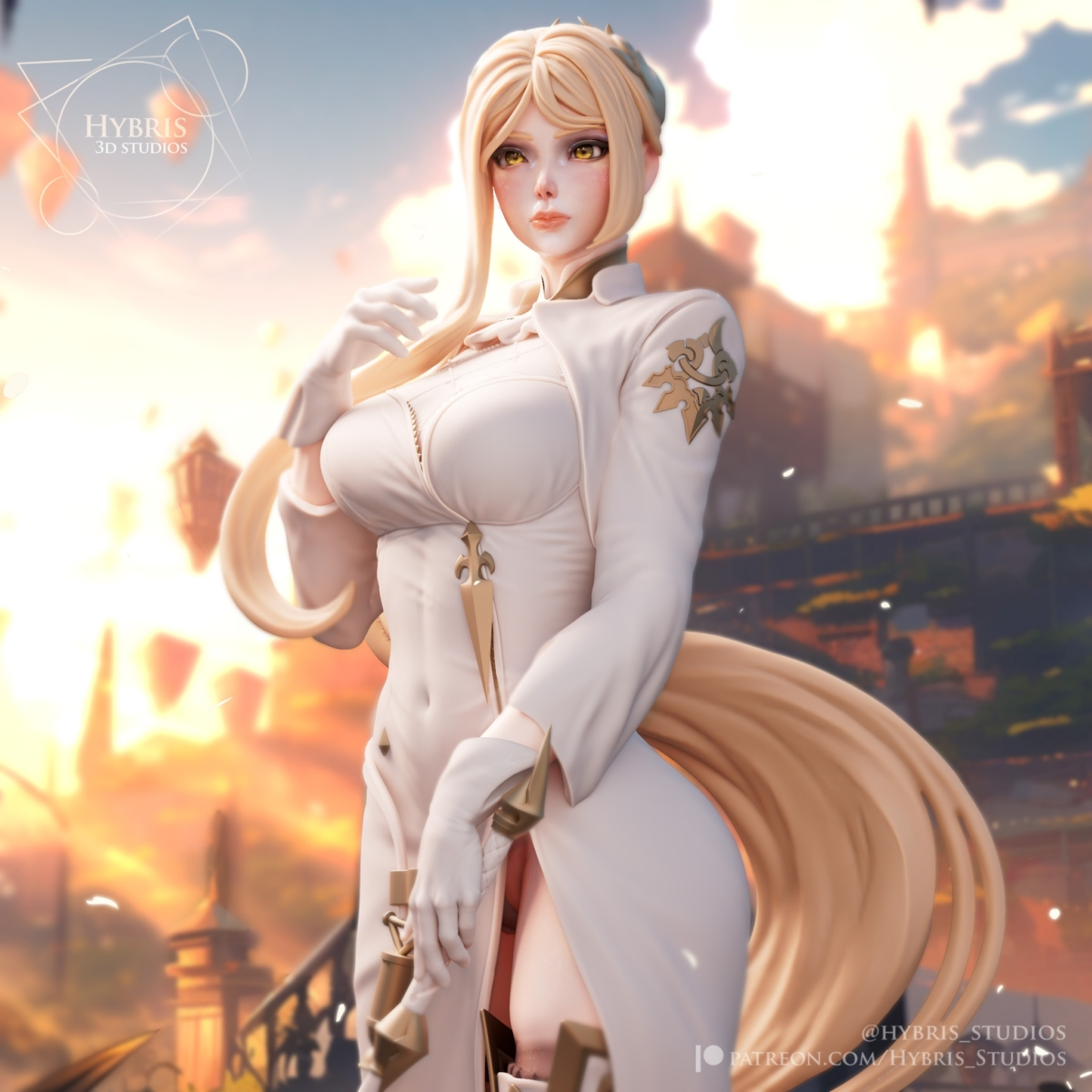 Comandante White Yorha cuerpo a la mitad