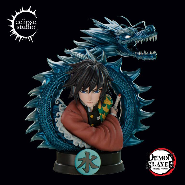 Giyu Tomioka + Busto + Katana - Kimetsu no Yaiba - STL Files