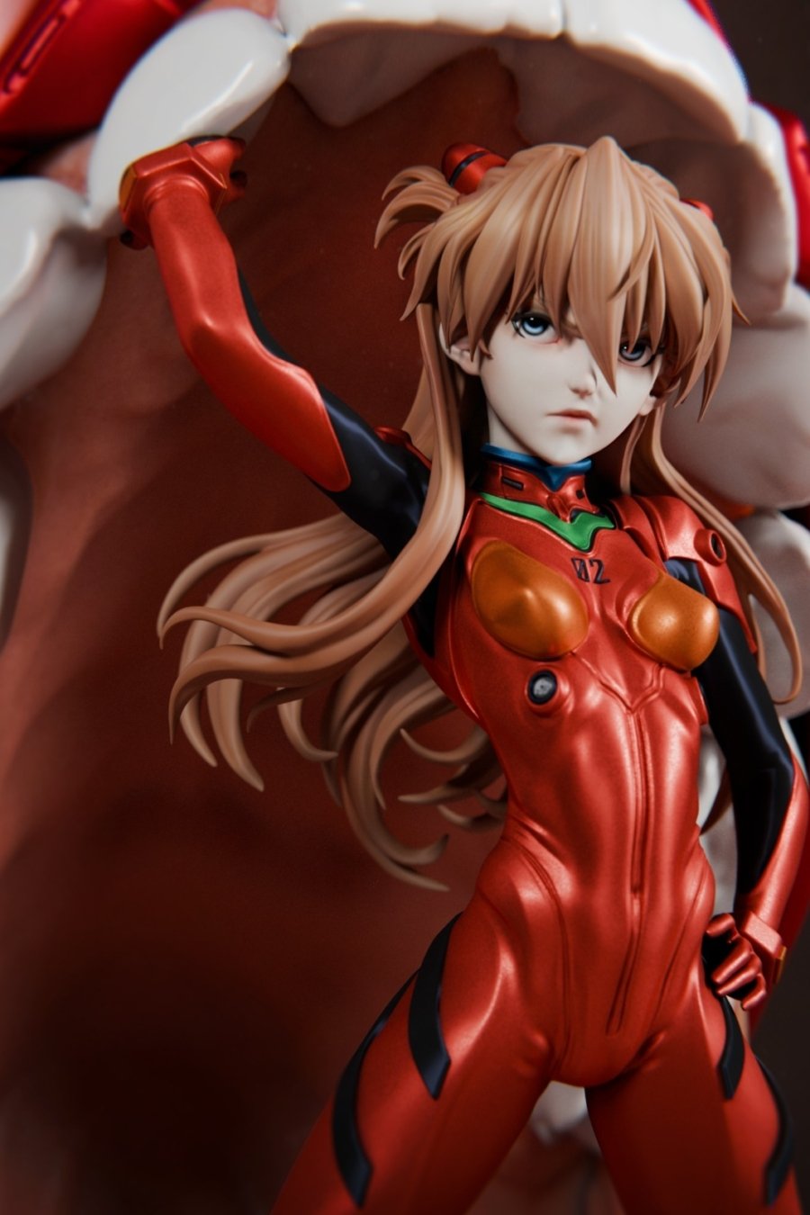 Asuka dentro de boca de EVA
