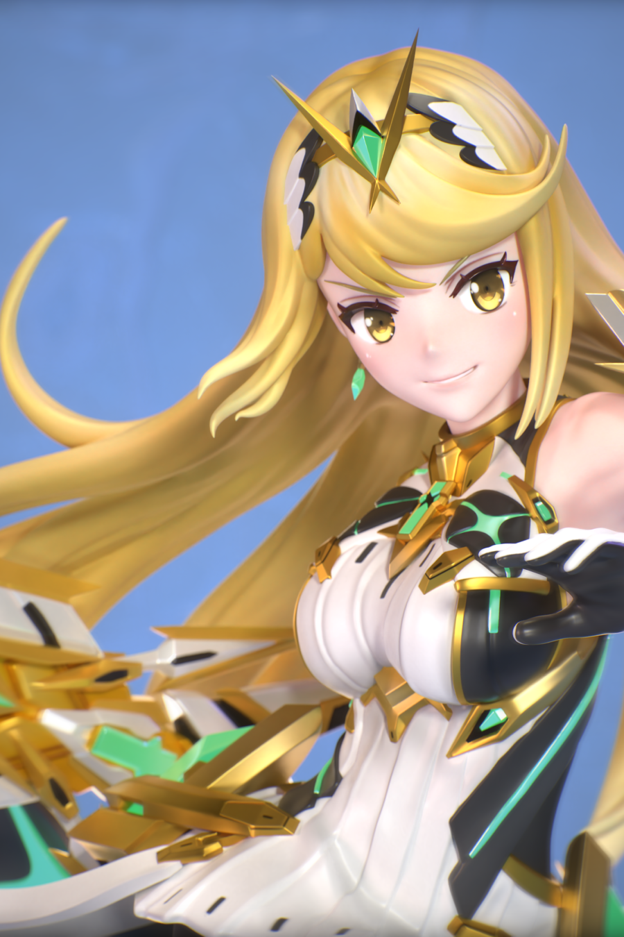 Mythra desde cerca