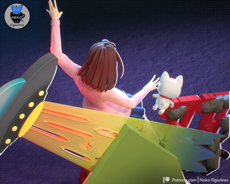 Momo Ayase 3 Diorama - Dandadan - STL Files - STL Forge