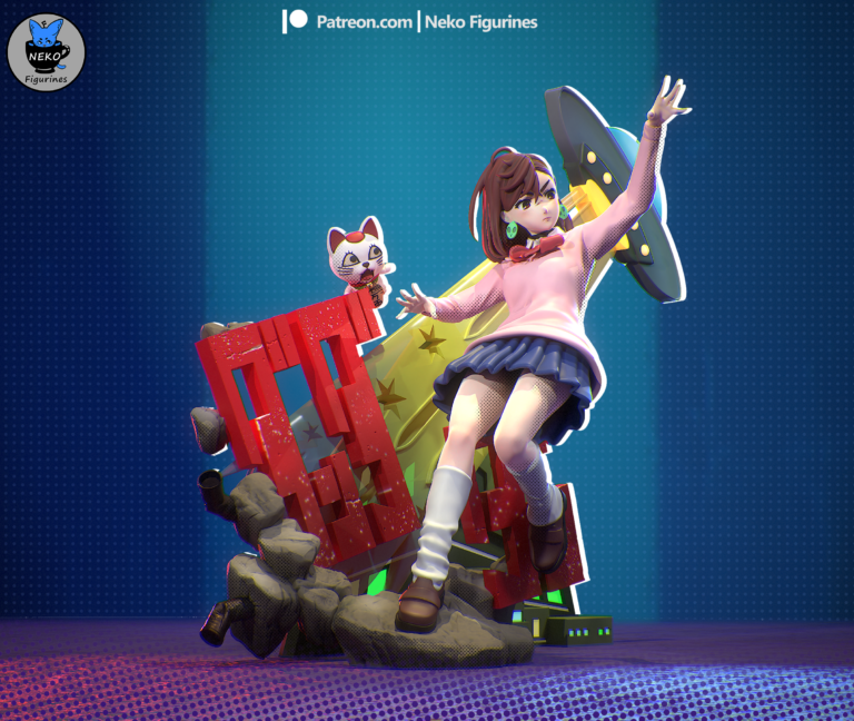 Momo Ayase 3 Diorama - Dandadan - STL Files - STL Forge