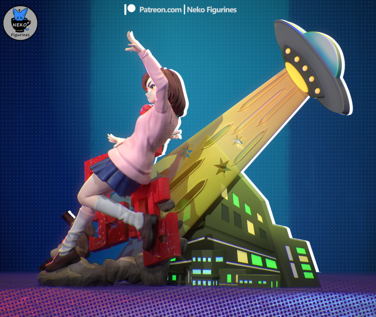 Momo Ayase 3 Diorama - Dandadan - STL Files - STL Forge