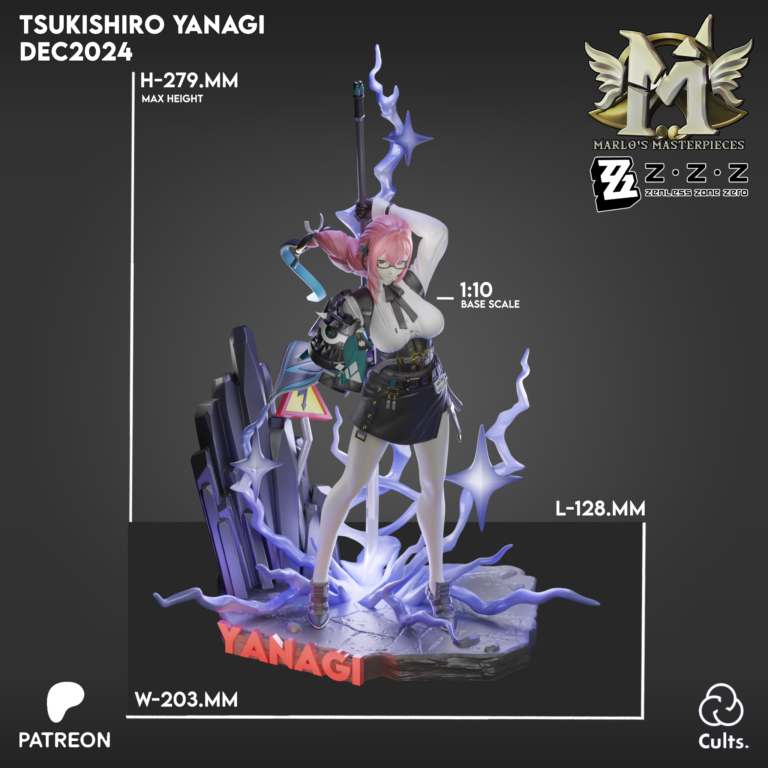 Tsukishiro Yanagi - Zenless Zone Zero - STL Files - STL Forge