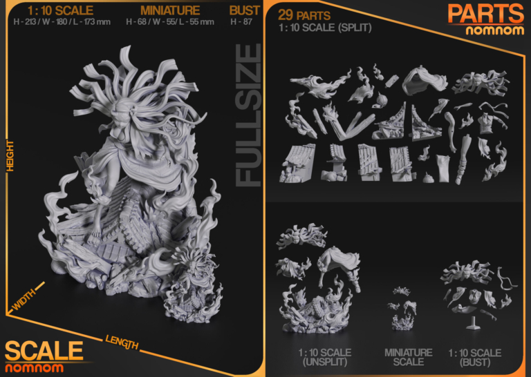Nezuko Kamado 2 + Bust - Kimetsu no Yaiba - STL Files