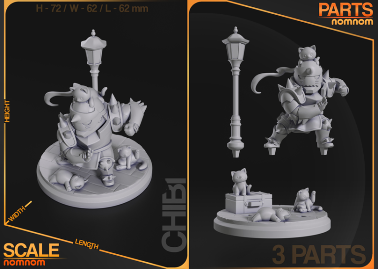 Alphonse Elric Chibi - Full Metal Alchemist - STL Files - STL Forge